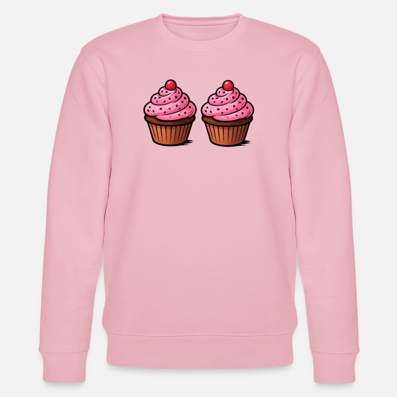 Cupcake Backen - Stanley/Stella Unisex Bio-Sweatshirt CHANGER  - Hellrosa