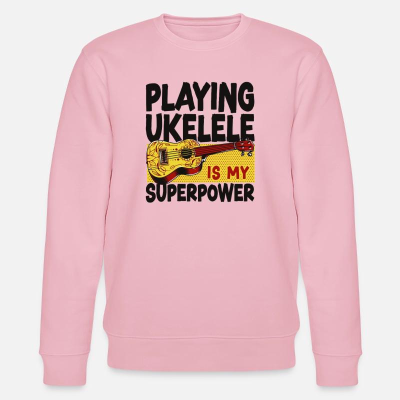 Hawaiian Ukulele Uke Playing - Stanley/Stella Unisex Bio-Sweatshirt CHANGER  - Hellrosa