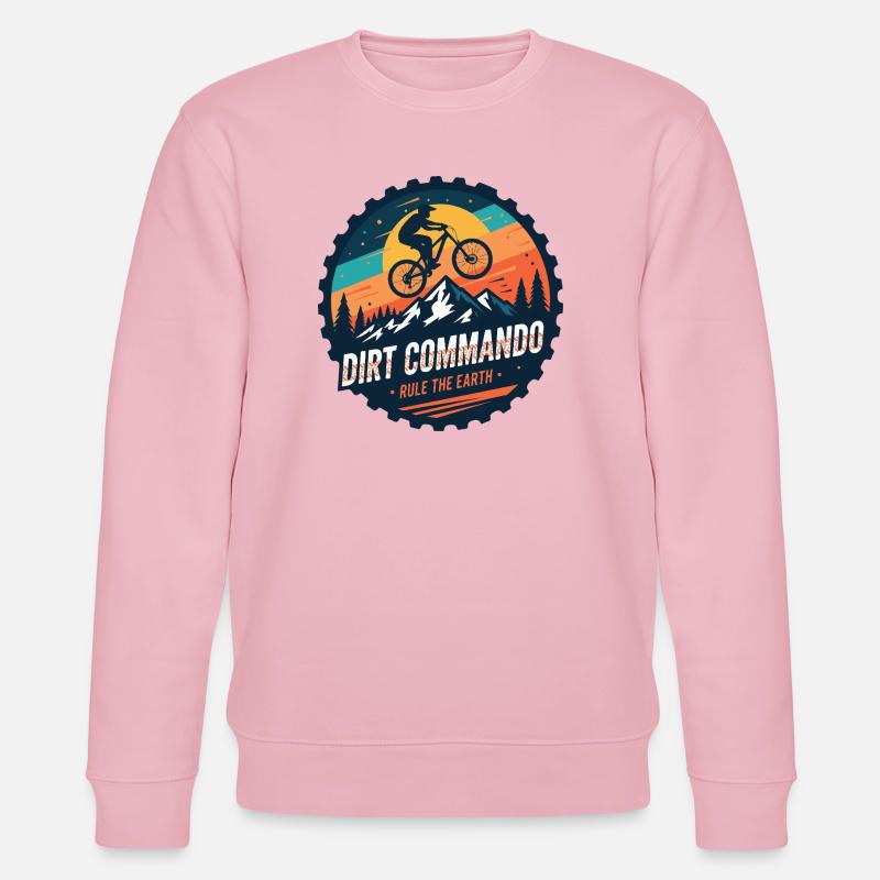 Dirt Commando Mountainbiker - Stanley/Stella Unisex Bio-Sweatshirt CHANGER  - Hellrosa