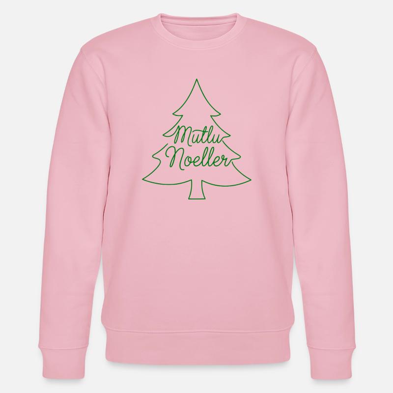 Mutlu Noeller Tannenbaum Weihnachtsdesign - Stanley/Stella Unisex Bio-Sweatshirt CHANGER  - Hellrosa