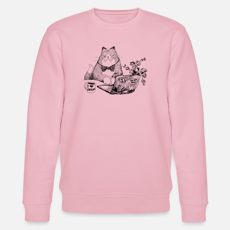 CHAT DE BUREAU - Sweat bio CHANGER Stanley/Stella Unisexe - rose pâle