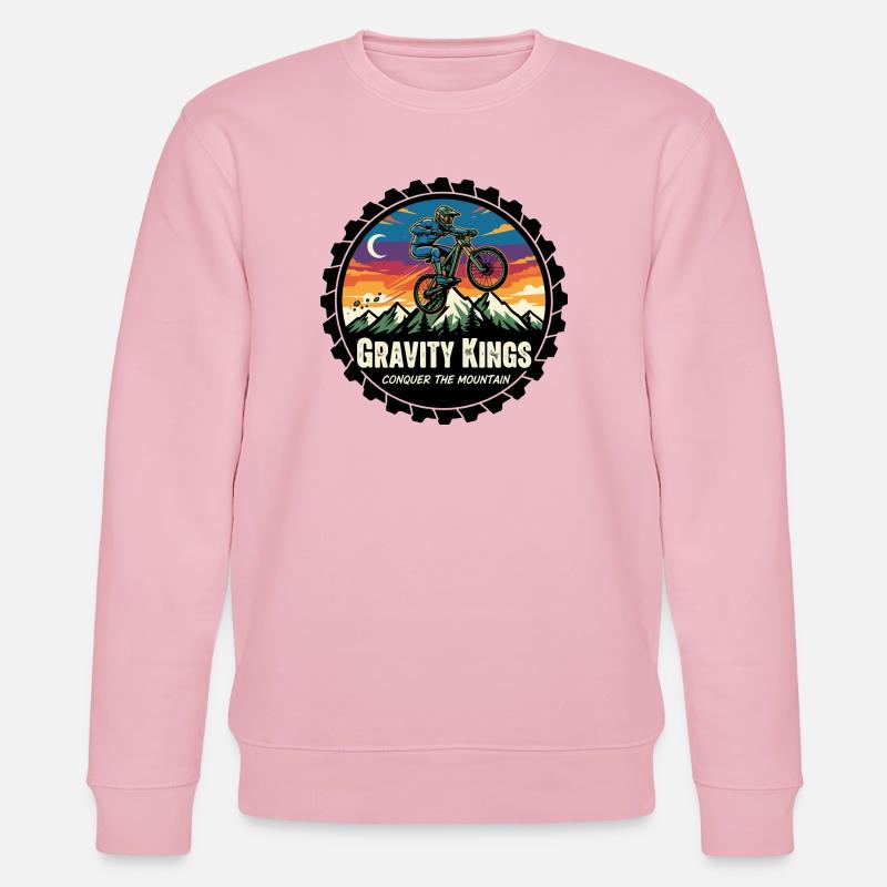 Gravity Kings: Conquer the Mountain - Stanley/Stella CHANGER Unisex Organic Sweatshirt - cotton pink