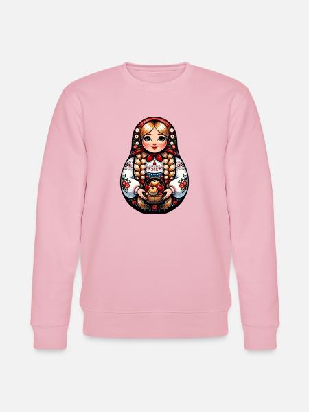 Matryoshka in Russian Matryoshka Doll Russian - Stanley/Stella CHANGER Unisex Organic Sweatshirt - cotton pink