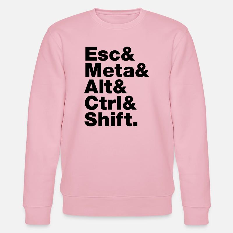 Esc & Meta & Alt & Strg & Shift - Stanley/Stella Unisex Bio-Sweatshirt CHANGER  - Hellrosa