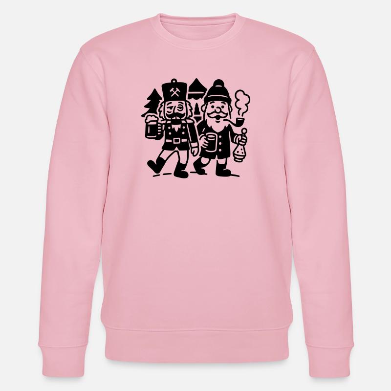 Glühwein Trinkteam Weihnachtsmann Nussknacker - Stanley/Stella Unisex Bio-Sweatshirt CHANGER  - Hellrosa