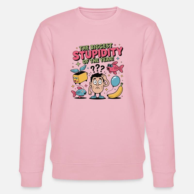 Größte Dummheit des Jahres - Stanley/Stella Unisex Bio-Sweatshirt CHANGER  - Hellrosa