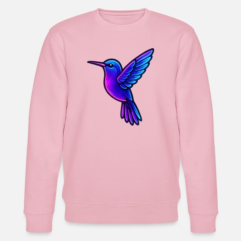 Neon Kolibri Tiere - Stanley/Stella Unisex Bio-Sweatshirt CHANGER  - Hellrosa
