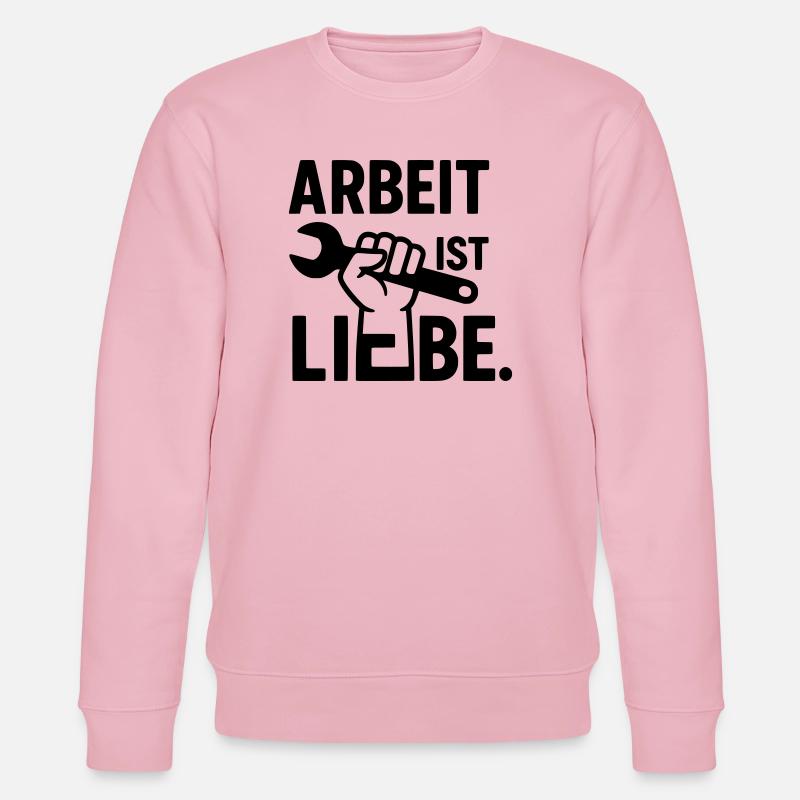 Arbeit ist Liebe - Stanley/Stella Unisex Bio-Sweatshirt CHANGER  - Hellrosa