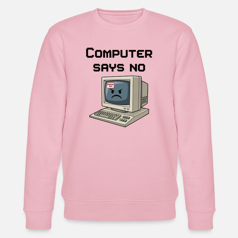 Retro Computer 404 Error - Stanley/Stella CHANGER Unisex Organic Sweatshirt - cotton pink