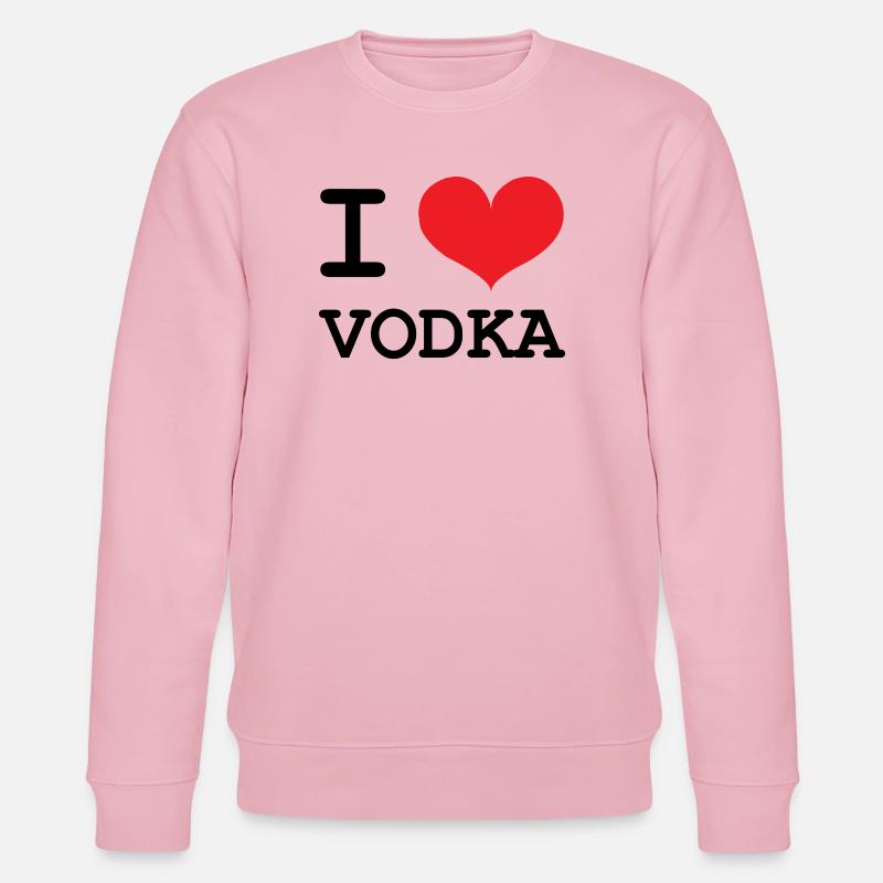 Ich liebe Wodka – Alkohol - Stanley/Stella Unisex Bio-Sweatshirt CHANGER  - Hellrosa