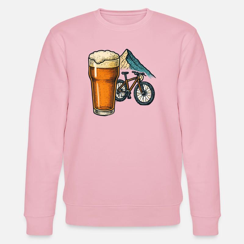 Bierfahrt auf Alpenpfad - Stanley/Stella Unisex Bio-Sweatshirt CHANGER  - Hellrosa