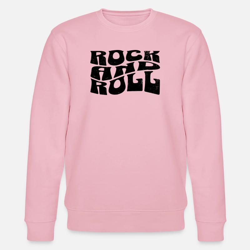 Conception du logo Rock and Roll - Sweat bio CHANGER Stanley/Stella Unisexe - rose pâle