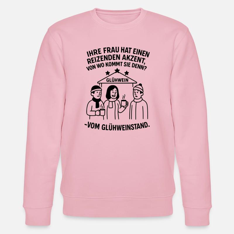 Witziger Weihnachts Spruch Weihnachtsmarkt - Stanley/Stella Unisex Bio-Sweatshirt CHANGER  - Hellrosa