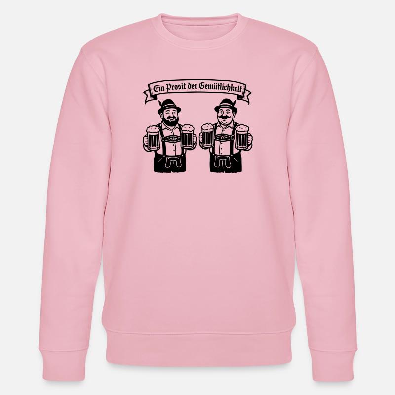 Bier männer - Ein Prosit der Gemütlichkeit - Stanley/Stella Unisex Bio-Sweatshirt CHANGER  - Hellrosa