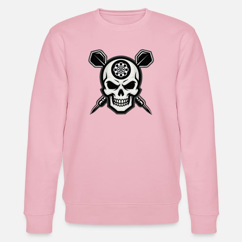 Dart Skull Kneipenstyle - Stanley/Stella Unisex Bio-Sweatshirt CHANGER  - Hellrosa