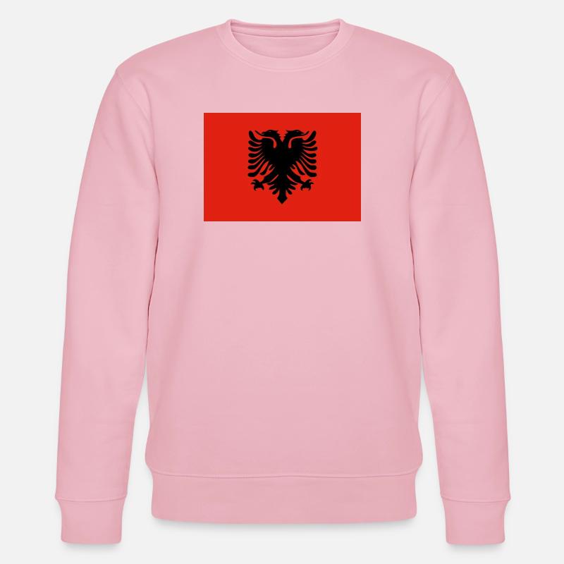 Conception du drapeau de l’aigle albanais - Sweat bio CHANGER Stanley/Stella Unisexe - rose pâle
