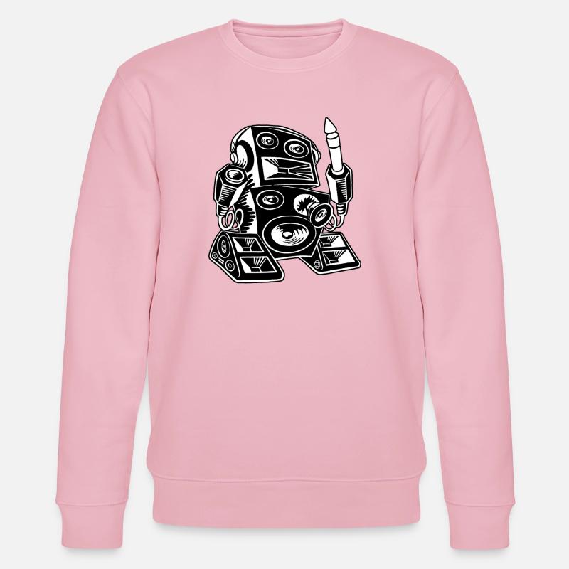 Techno-Robot - Stanley/Stella Unisex Bio-Sweatshirt CHANGER  - Hellrosa