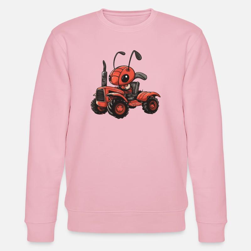 Ameise Traktor Farmer - Stanley/Stella Unisex Bio-Sweatshirt CHANGER  - Hellrosa