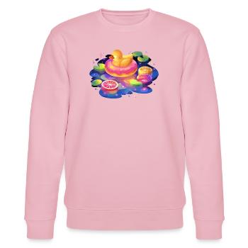 Voyage au canard donut fruité - Sweat bio CHANGER Stanley/Stella Unisexe - rose pâle - Devant - Jaron (178cm) & Liana (172cm)