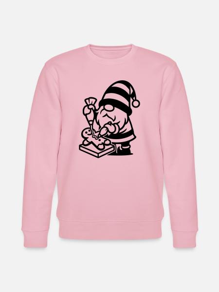 Gingerbread Baking Gnome - Stanley/Stella CHANGER Unisex Organic Sweatshirt - cotton pink