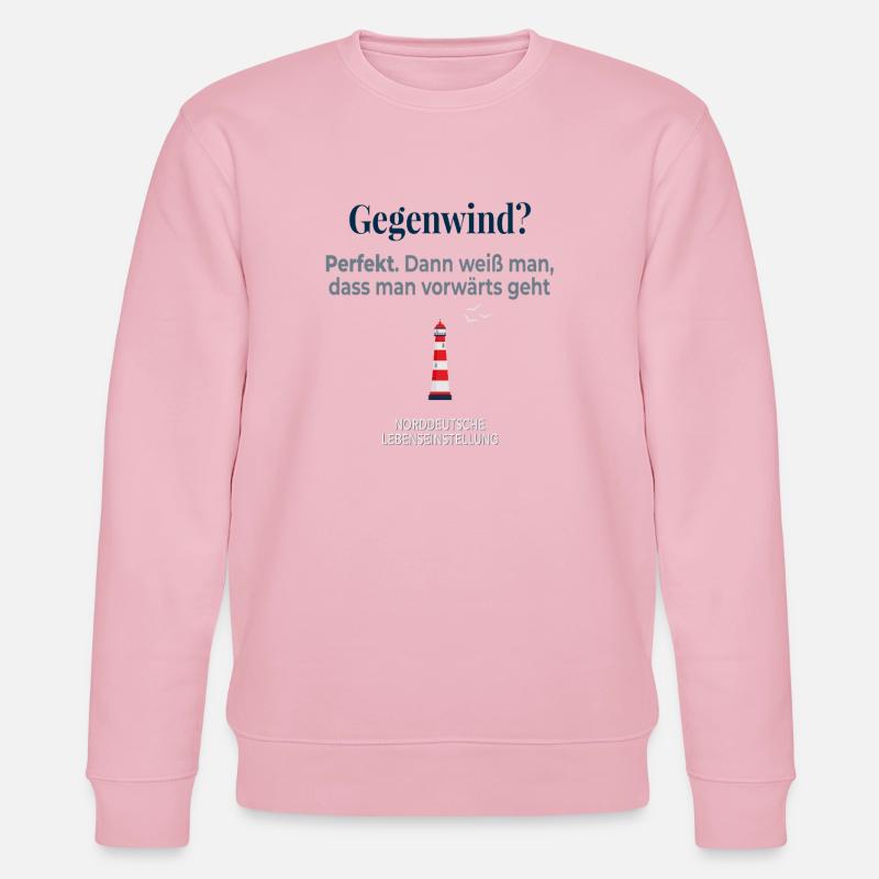 Gegenwind? Perfekt – Vorwärts geht’s! - Stanley/Stella Unisex Bio-Sweatshirt CHANGER  - Hellrosa