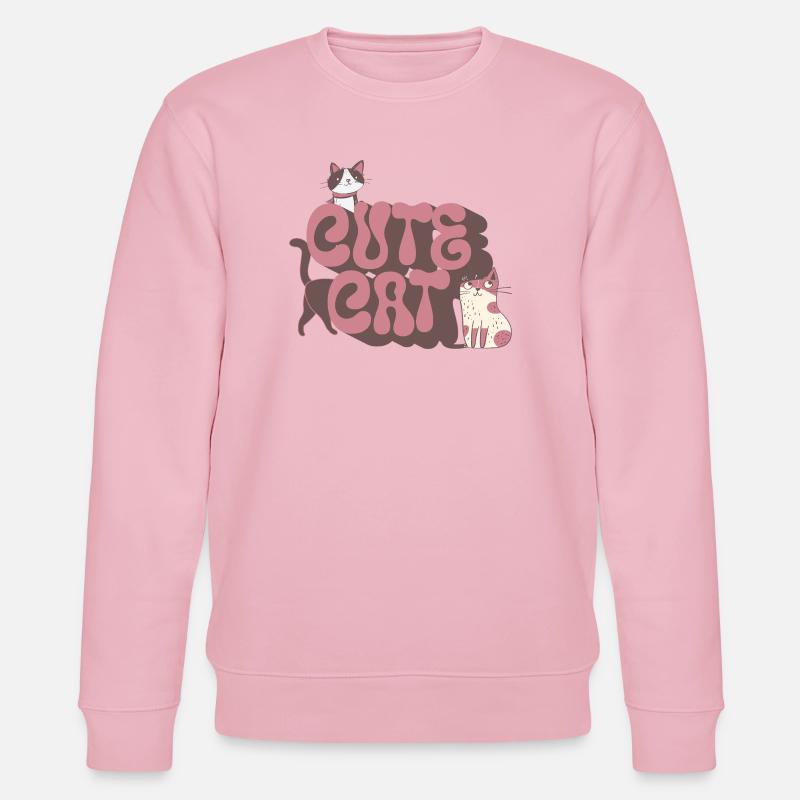 chat mignon - Sweat bio CHANGER Stanley/Stella Unisexe - rose pâle