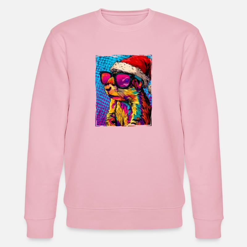 Portrait de Noël de l’écureuil - Sweat bio CHANGER Stanley/Stella Unisexe - rose pâle