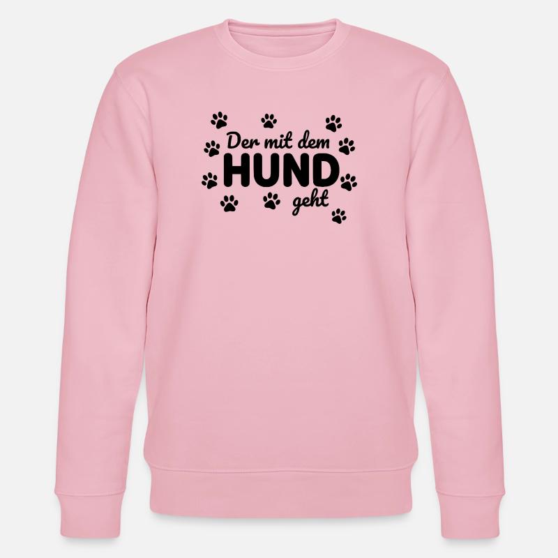 Lustiger Hunde Spruch Statement gassi gehen - Stanley/Stella Unisex Bio-Sweatshirt CHANGER - Hellrosa