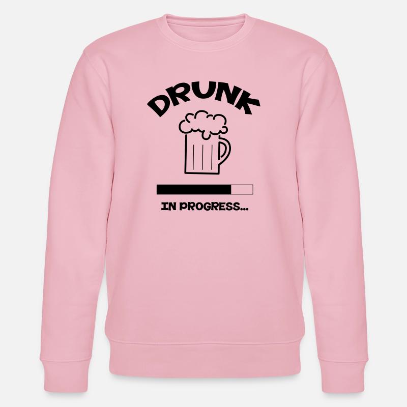 Drunk in Progress - alcool - Sweat bio CHANGER Stanley/Stella Unisexe - rose pâle