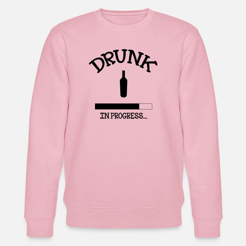 Drunk in Progress - alcool - Sweat bio CHANGER Stanley/Stella Unisexe - rose pâle