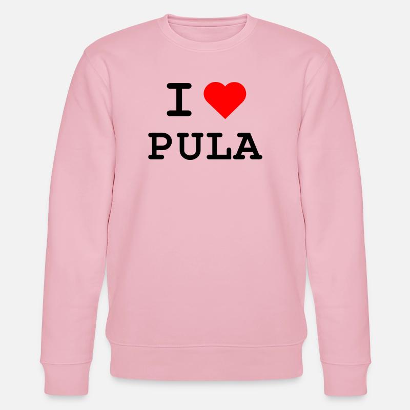 J’aime Pula - Ich liebe Pula - Sweat bio CHANGER Stanley/Stella Unisexe - rose pâle