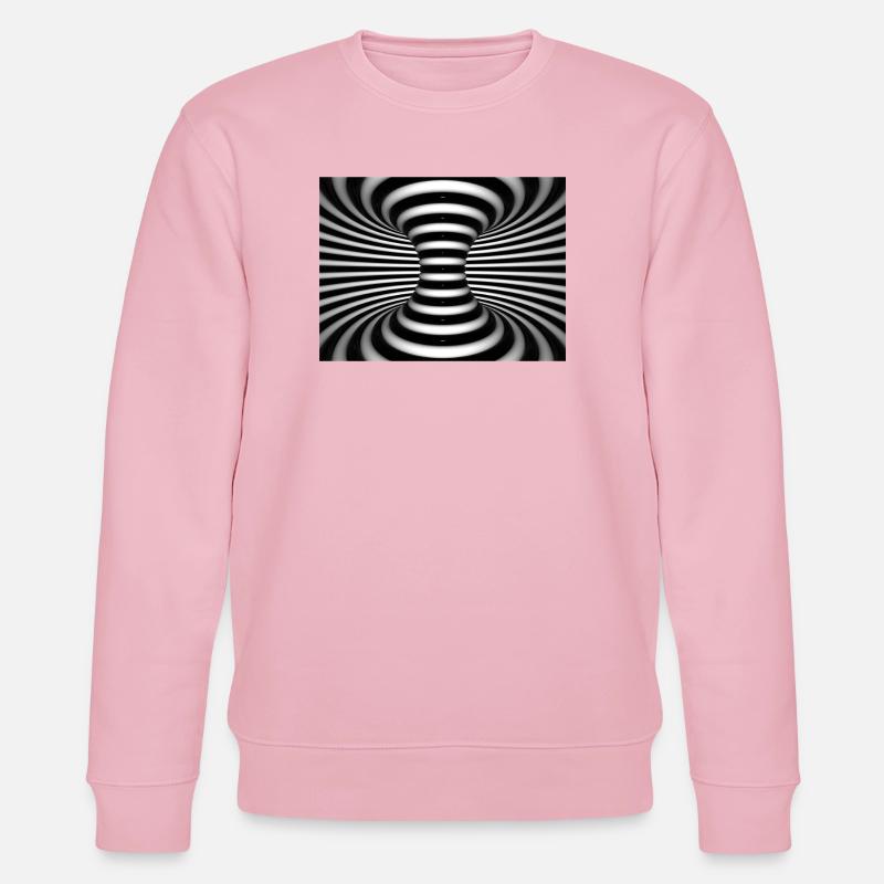 Vortex noir et blanc en spirale - Sweat bio CHANGER Stanley/Stella Unisexe - rose pâle