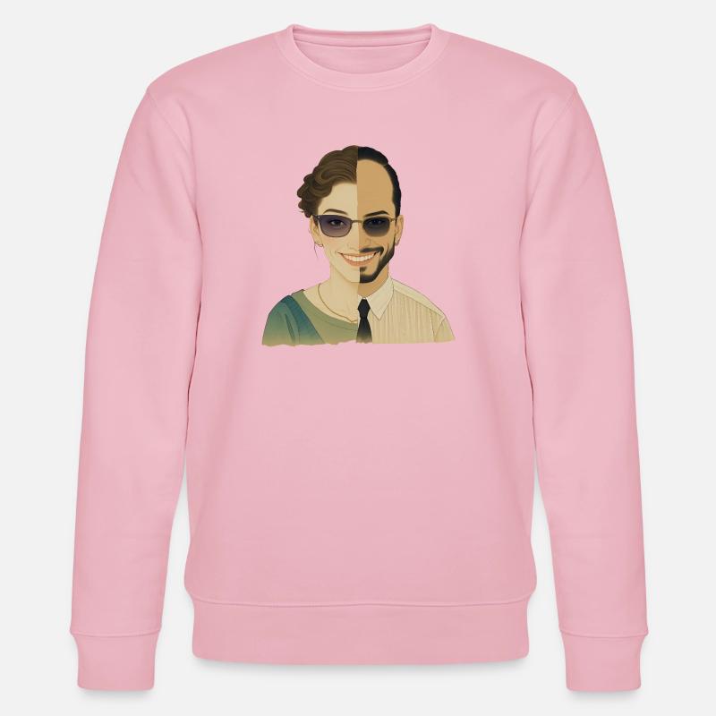 WIR SIND EINS – nette Menschen - Stanley/Stella Unisex Bio-Sweatshirt CHANGER  - Hellrosa