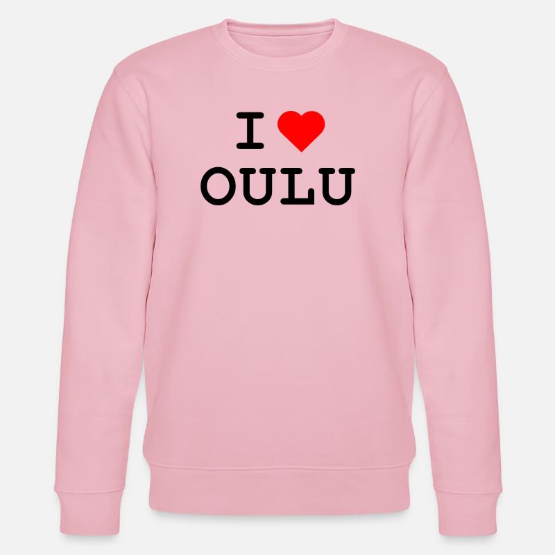 Ich liebe Oulu - J’aime Oulu - Sweat bio CHANGER Stanley/Stella Unisexe - rose pâle