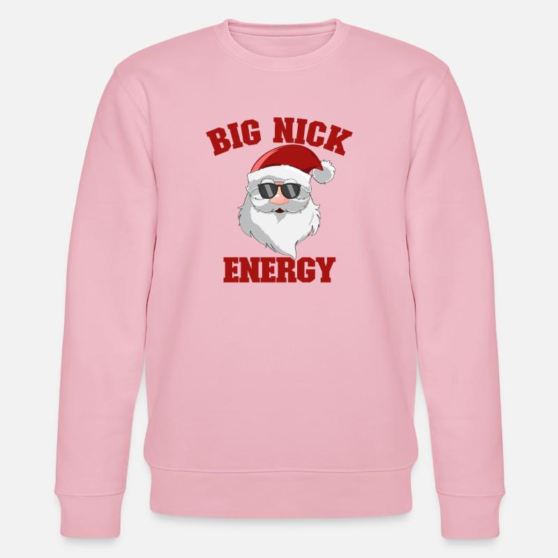 Père Noël, Joyeux Noël, Big Nick-E - Sweat bio CHANGER Stanley/Stella Unisexe - rose pâle