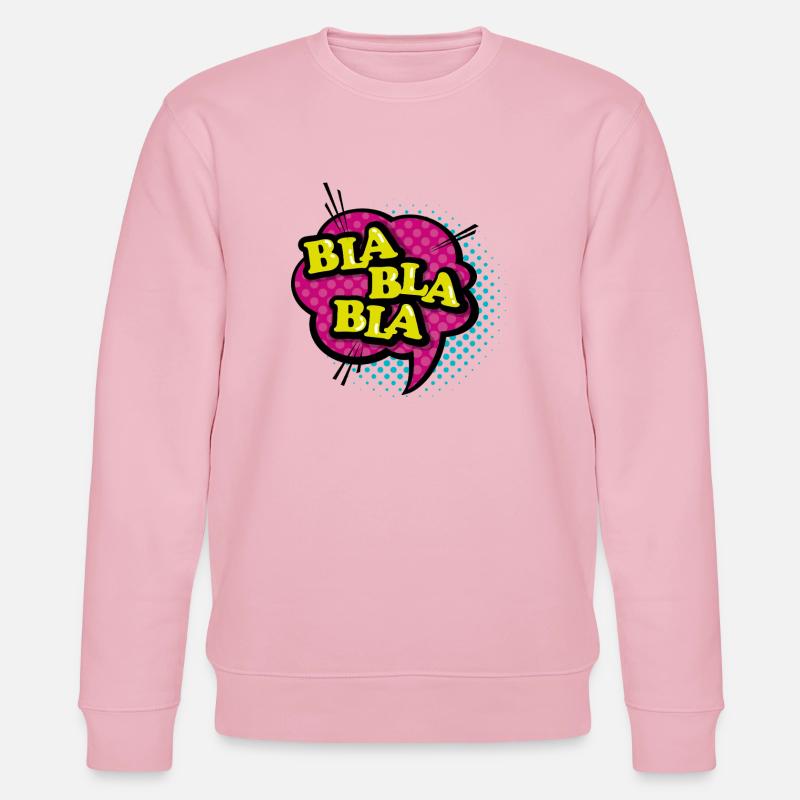 Bla Bla Pop Art Sprechblase - Stanley/Stella Unisex Bio-Sweatshirt CHANGER - Hellrosa