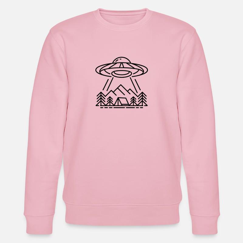 UFO am Campingplatz – Cooles Alien-Logo - Stanley/Stella Unisex Bio-Sweatshirt CHANGER  - Hellrosa