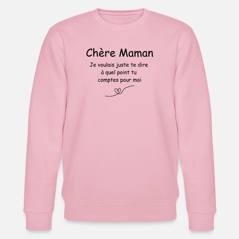 Chère Maman - Sweat bio CHANGER Stanley/Stella Unisexe - rose pâle
