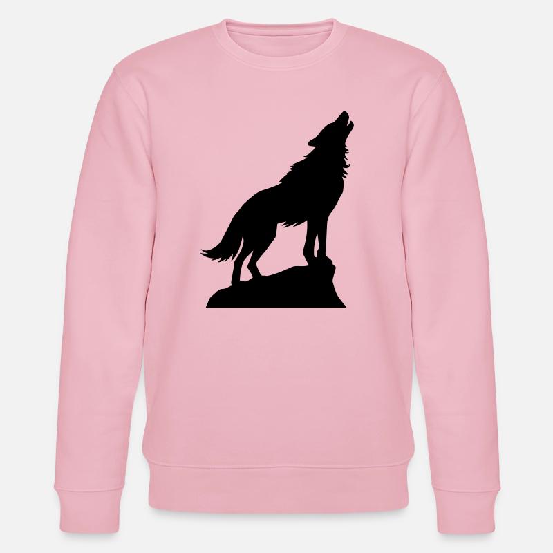 Wolf Tier Symbol - Stanley/Stella Unisex Bio-Sweatshirt CHANGER  - Hellrosa
