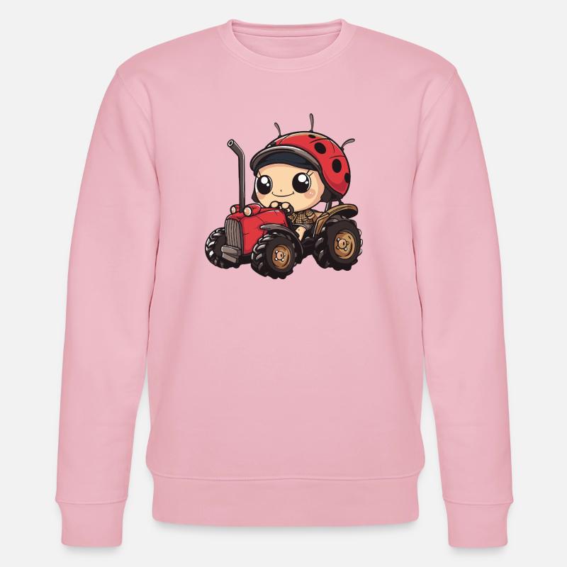 Fermier de tracteurs Ladybug - Sweat bio CHANGER Stanley/Stella Unisexe - rose pâle