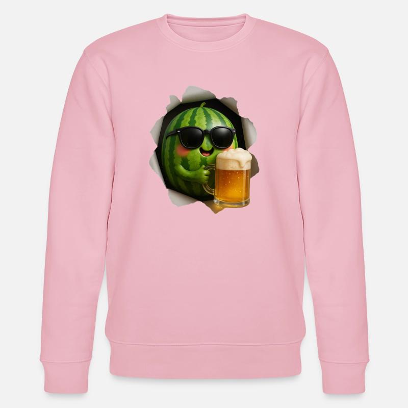 Bière pastèque - Sweat bio CHANGER Stanley/Stella Unisexe - rose pâle