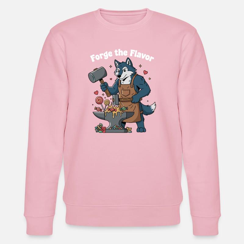 Wolfs Schmiede Geschmack - Stanley/Stella Unisex Bio-Sweatshirt CHANGER  - Hellrosa