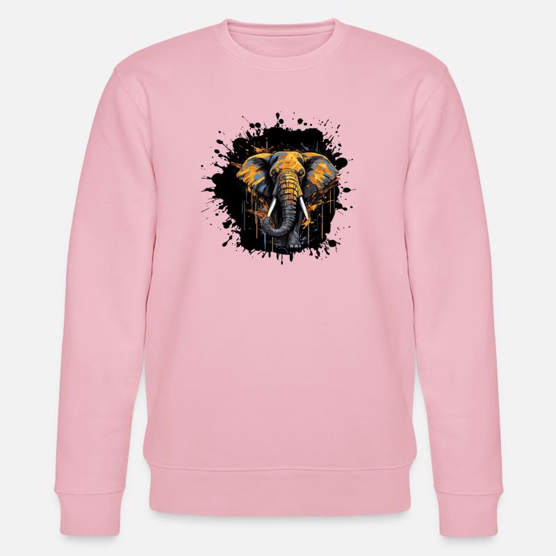 Éclaboussure d’éléphant - Sweat bio CHANGER Stanley/Stella Unisexe - rose pâle