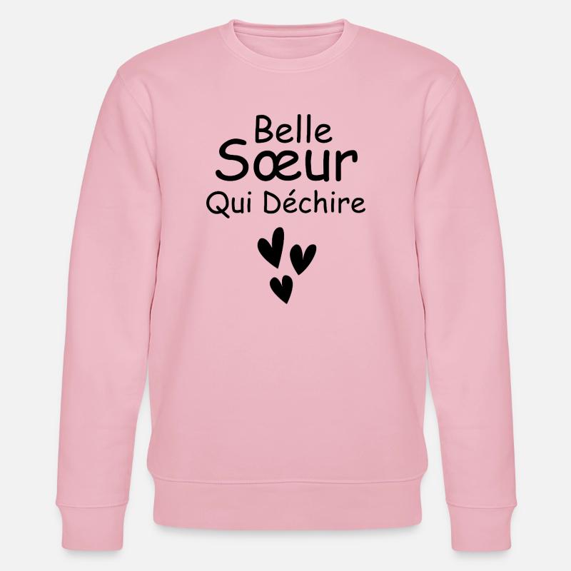 Stiefschwester Who's - Stanley/Stella Unisex Bio-Sweatshirt CHANGER  - Hellrosa