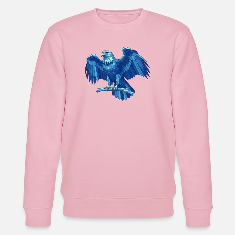 Aigle bleu géométrique avec épée - Sweat bio CHANGER Stanley/Stella Unisexe - rose pâle