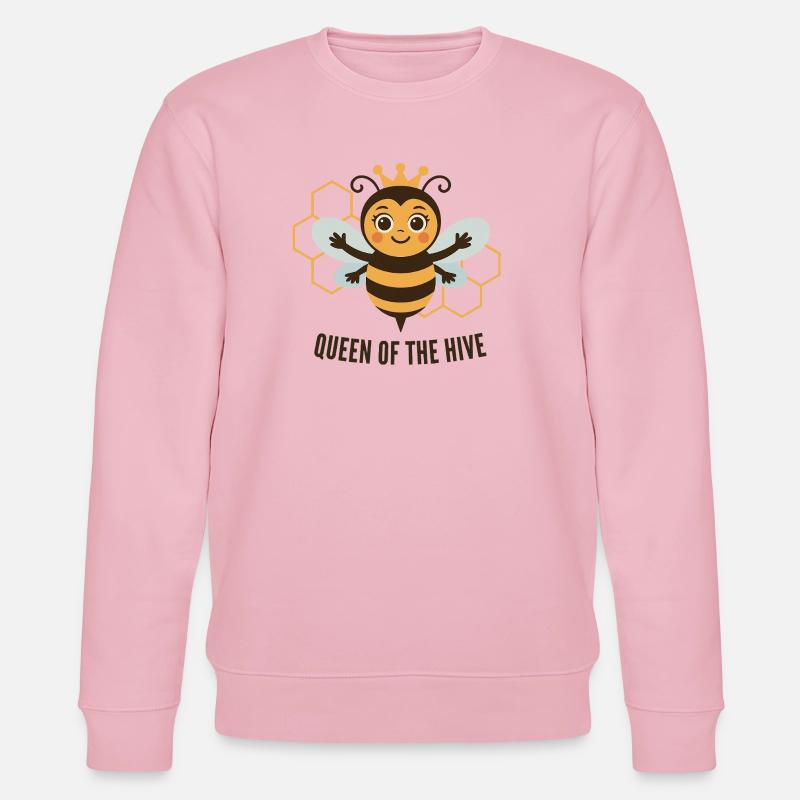 Queen Bee mit Krone - Stanley/Stella Unisex Bio-Sweatshirt CHANGER  - Hellrosa