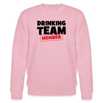 Mitglied des Trinkteams / Alkohol - Stanley/Stella Unisex Bio-Sweatshirt CHANGER  - Hellrosa - Vorne - Jaron (178cm) & Liana (172cm)