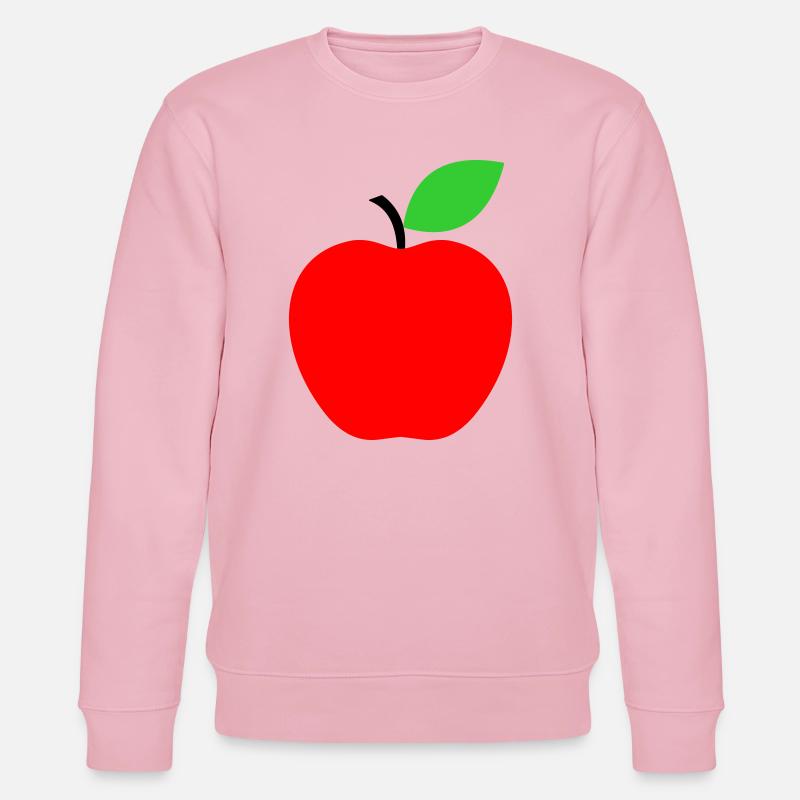 Roter Apfel Minimalist Icon - Stanley/Stella Unisex Bio-Sweatshirt CHANGER  - Hellrosa