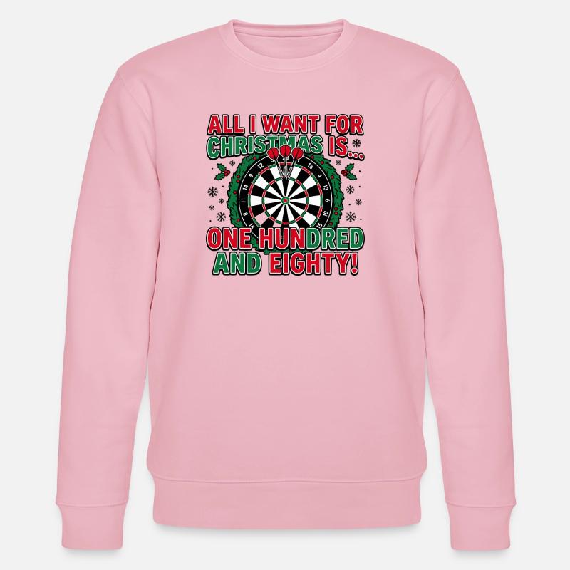 Darts Christmas, 180 onehundred eighty - Stanley/Stella Unisex Bio-Sweatshirt CHANGER  - Hellrosa