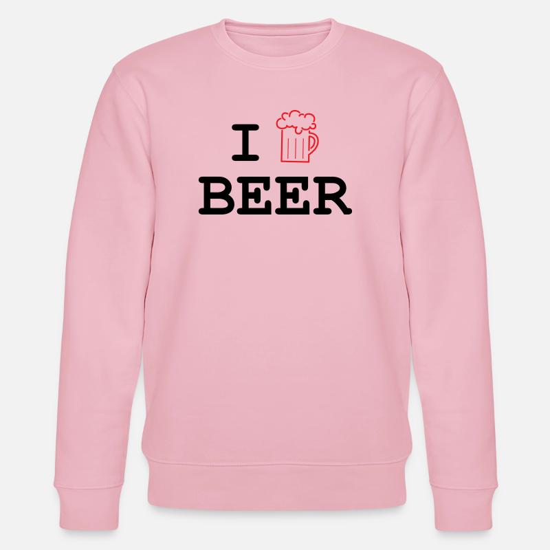 Ich mag Bier / Alkohol - Stanley/Stella Unisex Bio-Sweatshirt CHANGER  - Hellrosa